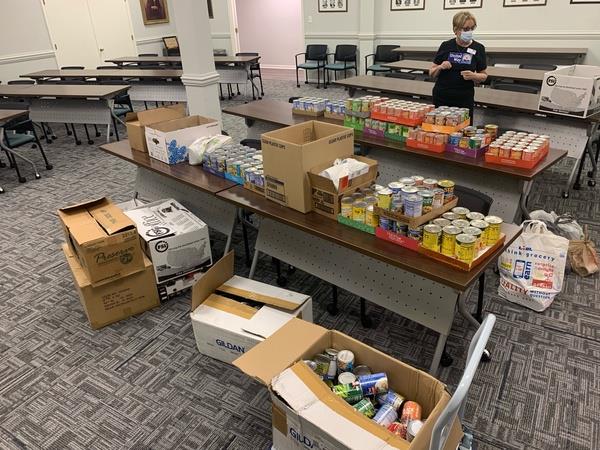 Gaston Early College High School held a canned food drive and collected approximately 800 items, which were donated to the United Way of Gaston County.